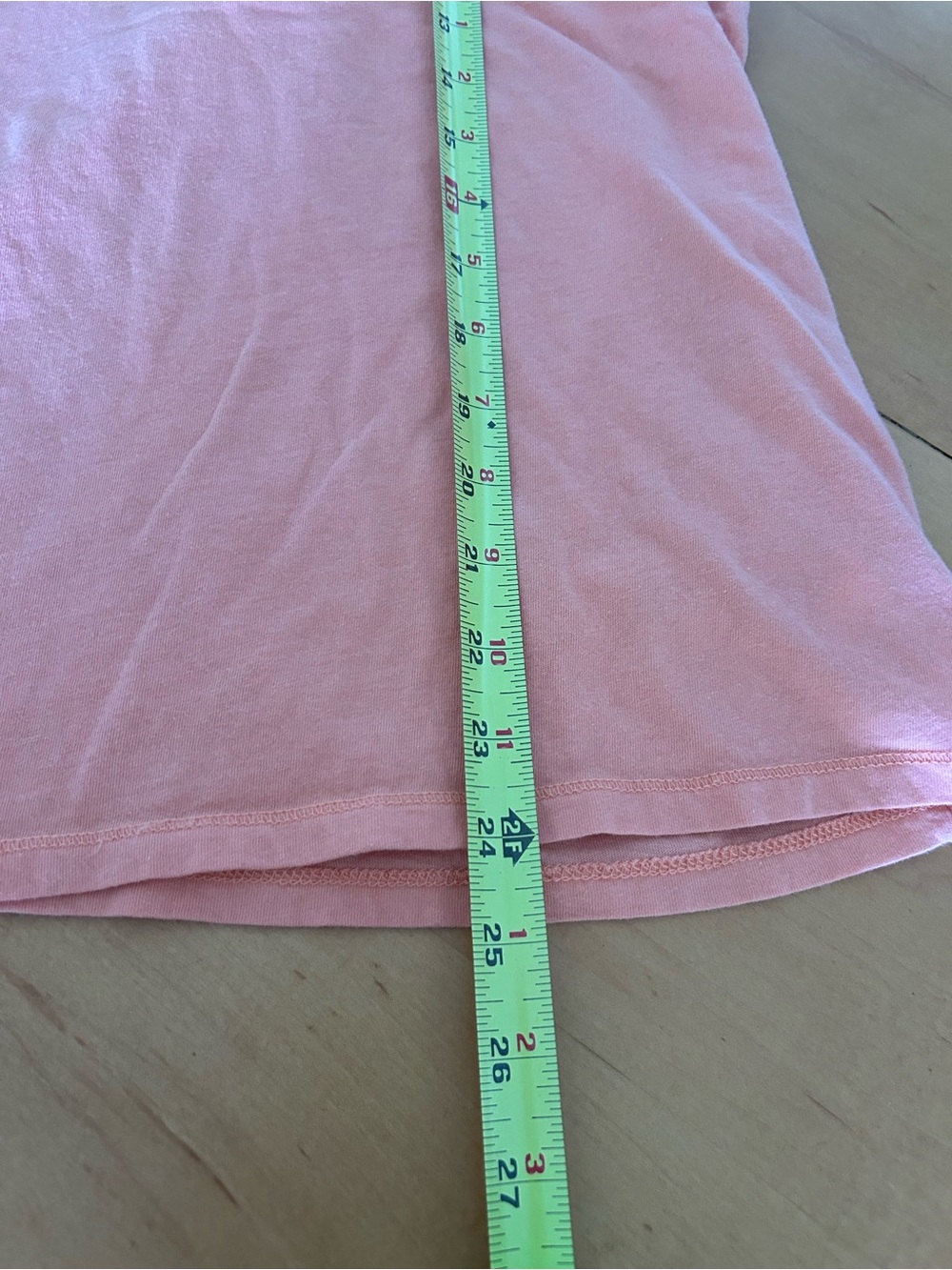 Life Is Good Peach Short Sleeve V-Neck Tee with Yellow Cat Graphic - Picture 7 of 7